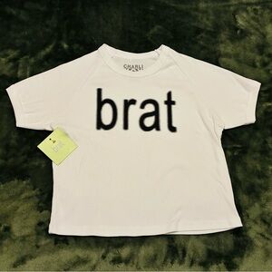 Official Charli XCX brat Crop Top / Baby Tee NEW w/Tag Size XL